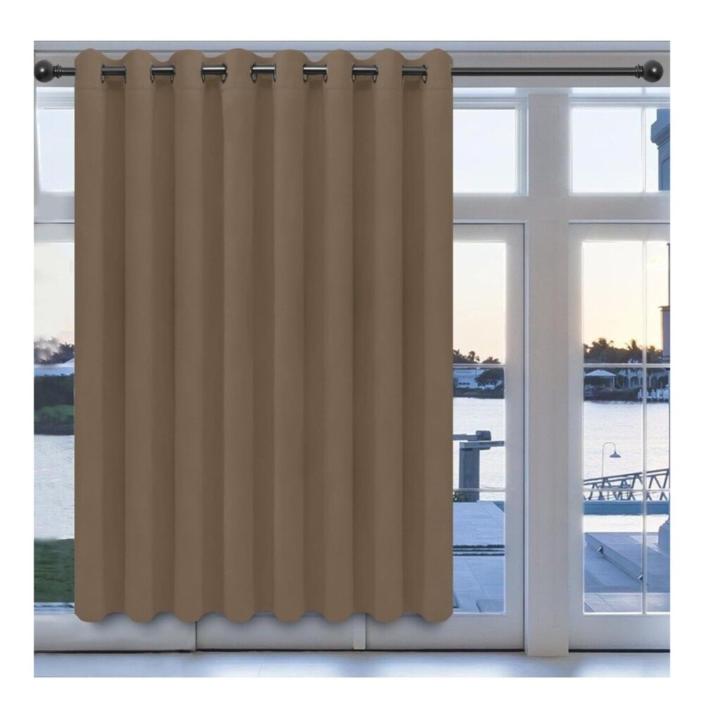 Easy-Going Blackout Door Curtains for Bedroom, 108 x 52 In, Camel